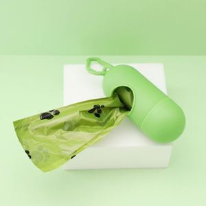Juice Pet Outdoor Manufacturer 0.015mm Blue Color Degradable Dog Waste Bag Pet Poop Waste Disposal Bag <b>Compostable</b> Dog Poop Bags - Product Image 4