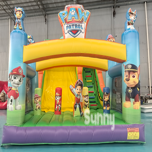 Château gonflable combiné avec toboggan sur le thème des chiens de dessin animé, qualité commerciale, personnalisable, pour enfants, à vendre - Product Image 2