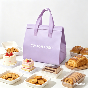 Personalized Insulated Food Delivery Bag Non Woven Aluminum Foil Tea Coffee Takeaway Bag Custom Logo Printed Small Batch - Product Image 1