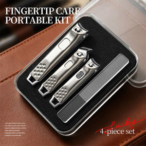 Juego de Cortaúñas de Diseño, Cortaúñas de Acero Inoxidable de Alto Pulido, Lima de Vidrio Nano, Apertura de Mandíbula Ancha, Herramientas Duraderas y Portátiles <span class=keywords><strong>para</strong></span> el Cuidado de <span class=keywords><strong>las</strong></span> <span class=keywords><strong>Uñas</strong></span> - Product Image 1