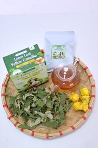 Service d'exportation de tisanes commerciales : Tisane santé premium séchée et mélangée de feuille de lotus et de camélia jaune, 2g par sachet en boîte - Product Image 2
