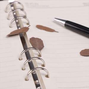 Wholesale A5 Business Office Coil-Bound Leather Hardcover Notebooks, Waterproof Cover Loose-Leaf <b>Notepads</b> - Product Image 4