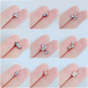 Piercing al Labbro Piercing de labios Lujo Zircon G23 Titanio Labio Stud Joyería - Product Image 4