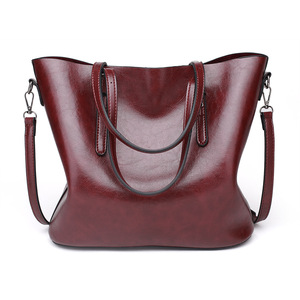 Sac à main pour femme en cuir PU huilé, grand sac fourre-tout, grands sacs à bandoulière pour femmes - Product Image 6