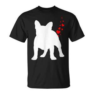 T-shirt Saint-Valentin pour propriétaires de chiens de type Frenchie avec un motif amusant 'Dog Farts' pour les amoureux des chiens - Product Image 1