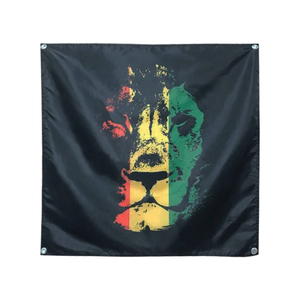 Bandera de Jamaica con León Rasta <span class=keywords><strong>Reggae</strong></span>, Poliéster, 3x3 Pies, para Colgar en la Pared, 4 Ojales, Bandera Personalizada para Interiores, Música Rock - Product Image 1