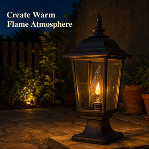 Ampoule LED à filament flamme E14 E27 C35, mode lumière constante, effet de feu simulé, lampe bougie décorative pour lustre, pour la maison et les fêtes - Product Image 1