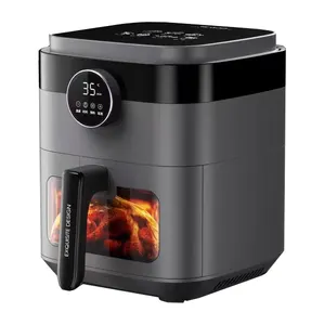 Air Fryer with Viewing Window the power air fryer digital Touch Screen 5L 5.5L Compact Countertop electric Air Fryer