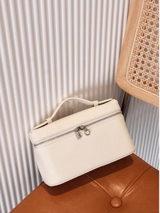 Sac à main en cuir véritable texturé vintage chic, design minimaliste, boîte à <span class=keywords><strong>lunch</strong></span>, imperméable, capacité compacte, vente chaude - Product Image 3