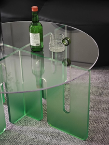 Creative Internet Celebrant Gradient DIY Small <b>Foldable</b> Acrylic Coffee <b>Table</b> Modern Living Room Bedroom Furniture - Product Image 5