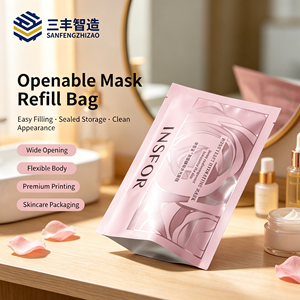 Bolsa de Embalaje para Mascarillas Faciales de 25 ml, Color Rosa Suave, con Impresión Personalizada, para Mascarillas Hidratantes de Levadura de Rosas - Product Image 3