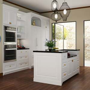 Contreplaqué pour armoires de cuisine de style shaker en bois moderne européen à assembler soi-même, style américain, prêt à l'emploi, en bois de fibre, style modulaire de Singapour - Product Image 1