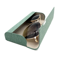 Étui rigide pliable en cuir pour lunettes de soleil, présentoir à lunettes, sac de rangement pour lunettes, économique