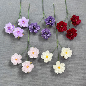 Flores Artificiales de Peonía de Cristal, Realistas, de Plástico y Tela, para Decoración de Bodas y Hogar - Product Image 2