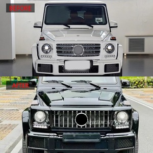Parrilla Vertical Estilo GT para Mercedes-Benz Clase G W463, ABS Negro con Franjas Plateadas, Reemplazo Frontal - Product Image 2