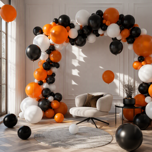 Globos de Fiesta al por Mayor, Decoración de Halloween, Globos Inflables de Goma, Látex Natural Elástico, 12 Pulgadas, Color Naranja Mate - Product Image 3