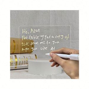 กระดานเขียนแบบลบได้ ดีไซน์ใหม่ ปี 2024  แบบ DIY  พร้อมไฟ LED  ไอเดียสุดล้ำ  กระดานอะคริลิค  กระดานโน้ตบุ๊ก  ของขวัญ - Product Image 1