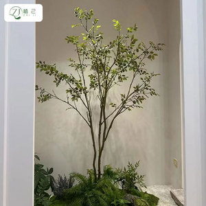 Ficus Artificial <b>Tree</b> 100cm-200cm High Simulation Soft Silk Flowers Round Base Home Decor Wedding Props - Product Image 3