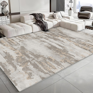 Tapis rectangulaire abstrait de luxe en fibre de polyester épaisse pour salon, chambre à coucher, décoration intérieure 4-0083 - Product Image 2