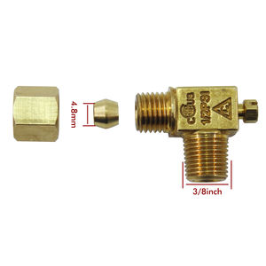 قطع غيار نطاق غاز اتجاهين! صمام إبرة تحكم ، نحاسي من النحاس - Product Image 2