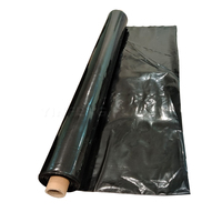 Film de construction en plastique PE 150 microns 10*100 pieds 100% recyclé Rouleau de polyéthylène noir LDPE Feuilles de plastique multi-usages Constructeur