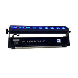 Ngoài trời rgbwa + UV 6in1 DJ IP65 ánh sáng 9x10W không dây DMX wifi từ xa 90W pin tường rửa led Thanh - Product Image 2