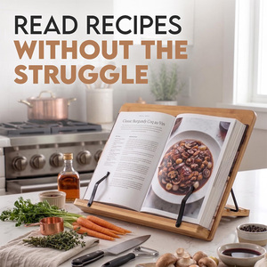 Support <span class=keywords><strong>de</strong></span> <span class=keywords><strong>livre</strong></span> <span class=keywords><strong>de</strong></span> recettes en bambou, grand format, réglable, avec plateau et pinces à papier – Couleur noyer, grand format – Support <span class=keywords><strong>de</strong></span> <span class=keywords><strong>livre</strong></span> <span class=keywords><strong>de</strong></span> recettes à 4 positions - Product Image 5