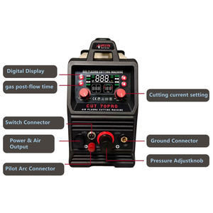 Inverter IGBT Monofase, Tagliatrice al Plasma 4-in-1 Facile da Usare e Resistente, APEXYN CUT-70Pro, Controllo CNC per Acciaio/Alluminio, Alta Precisione - Product Image 5