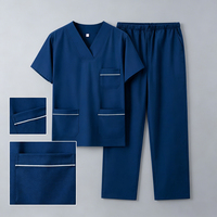 Ensemble de Blouse et Pantalon Médical Unisexe Personnalisable avec Logo – Fourniture ODM, Détection d'Aiguilles, Tissu Polyester Doux Thermocollé Sans Coutures
