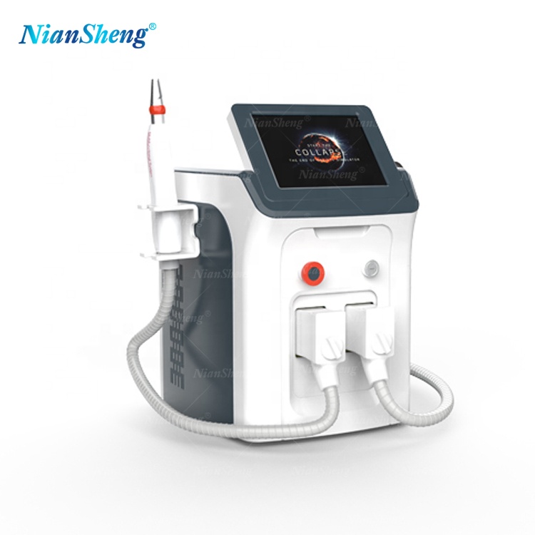 Niansheng beauty 2  in 1 808nm diode Laser hair removal q switched pico second laser tattoo removal machine