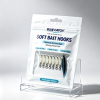 Bolsa de Embalaje para Señuelos de Pesca de Plástico Suave, Grosor Personalizado, Sellado de 3 Lados, con Cierre y Orificio Euro