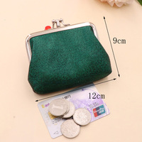 Dompet Koin PU Custom Logo Bling untuk Wanita, Dompet Kosmetik dengan Kunci Ganda, Tas Clutch dengan Gesper, Tas Lipstik dengan Penutup Kancing