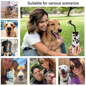 Bâton de selfie pour animaux de compagnie, clip pour friandises pour chat et chien, jouet interactif en plastique noir et blanc, 50g - Product Image 2