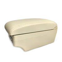 Vtear Boîte de rangement élégante en ABS et cuir PU pour accoudoir de voiture, avec porte-gobelet USB avant, accessoires intérieurs pour Suzuki Ertiga 2015-2019