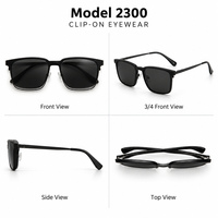 Montures de lunettes en acier inoxydable avec verres solaires détachables, anti-radiation, confortables, verres TAC UV400, ensemble de montures