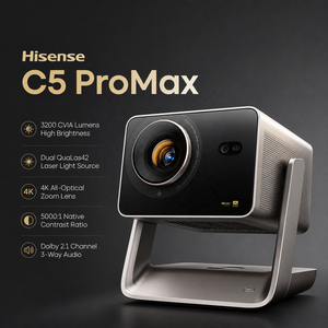 โปรเจคเตอร์เลเซอร์ S-2026 รุ่นใหม่ C5 ProMax 3200lm 4K สำหรับโฮมเธียเตอร์ UHD โปรเจคเตอร์เลเซอร์สามสี DLP สมาร์ทพกพา โฮมเธียเตอร์ - Product Image 1