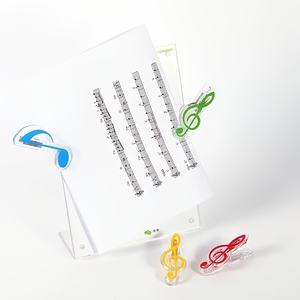 Clips de notación <span class=keywords><strong>musical</strong></span>, Clips de Notas Clave, hoja de papel de libro de música de Piano, Carpeta de soporte de resorte de <span class=keywords><strong>nota</strong></span> <span class=keywords><strong>Musical</strong></span> de plástico - Product Image 4