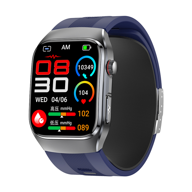 TKYUAN 2026 Health Smart Watch SOS Emergency Call BT Calling Blood Pressure ECG Monitor AMOLED 2.06inch Screen Elderly Square
