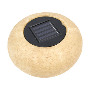 Lámpara de luz blanca cálida con forma de piedra LED <span class=keywords><strong>solar</strong></span> para camino de jardín de paisaje al aire libre o mesa de patio hecha de plástico duradero - Product Image 1