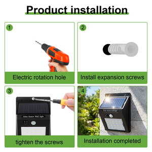 Lampada Solare da Giardino Wireless Impermeabile IP65 TOACH, Luci Solari LED da Parete per Patio e Paesaggio, Alimentazione DC, in Vetro - Product Image 6