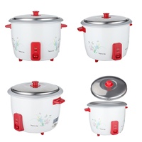 Accessoires en gros pour cuiseur à riz électrique : Boîtier en acier inoxydable, spatule, tasse doseuse, cuve intérieure antiadhésive en forme de tambour pour usage domestique