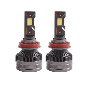 Sanvi lampu pencahayaan otomatis, bohlam lampu depan LED mobil sistem pencahayaan otomatis pipa panas H1 H4 H7 H11 9005 80W 6000K V3