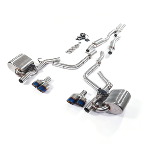 <span class=keywords><strong>Precio</strong></span> al por mayor: Sistema de escape Catback GFC con acabado cepillado y pulido, válvula electrónica, para <span class=keywords><strong>Dodge</strong></span> Challenger 3.6L V6, tubo intermedio y escape trasero con puntas cuádruples azules - Product Image 1