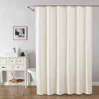 Rideau de douche floral texturé naturel OWENIE 72 x 84 pouces 100 % polyester séchage rapide rideau de salle de bain pour l'intimité