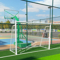 Buts de football mobiles en aluminium 2m * 3m Buts de football professionnels pleine grandeur pour enfants et adultes Buts de terrains de football intérieur