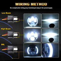 Phare de moto Halo Led rond haute Performance 7 "pour Honda Cb400 Cb500 Cb1300Hornet250 Hornet600 Hornet900 Vtecvtr250