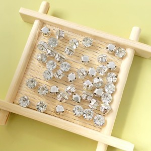6mm Mini cristalli di vetro piatti rotondi per cucire su pietre con Base di nastro strass per lampadario per abiti da DIY unghie Art 1000 pz - Product Image 4