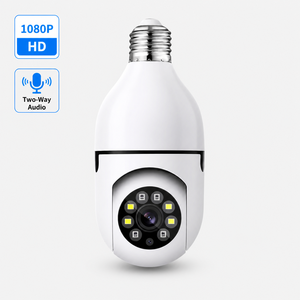 หลอดไฟอัจฉริยะพร้อมกล้อง WiFi 3MP มุมมอง <span class=keywords><strong>360</strong></span> <span class=keywords><strong>องศา</strong></span> ภาพพาโนรามา ไร้สาย พร้อมระบบมองกลางคืนด้วยอินฟราเรด VR - Product Image 1