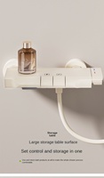 Système de douche thermostatique moderne de luxe mural avec pommeau de douche pluie, douchette à main et bec de baignoire