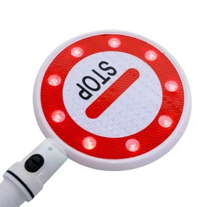 Luz de Señalización de Parada Portátil de ABS, Impermeable, con <span class=keywords><strong>LED</strong></span>, Bastón de Tráfico para Seguridad Vial, Funciona con Batería - Product Image 2